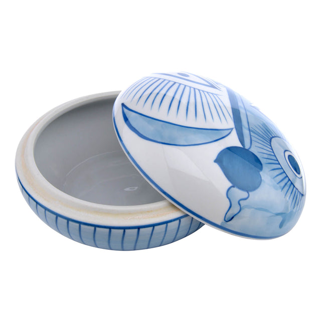 Picasso Ceramic Blue & White Trinket Pot