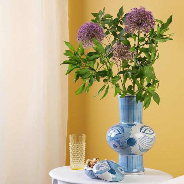 Picasso Ceramic Blue & White Trinket Pot