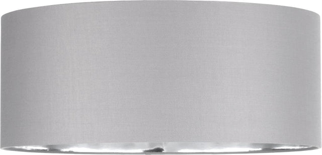 Elin 55cm Steel Grey Poly Cotton & Silver Lining Cylinder Shade