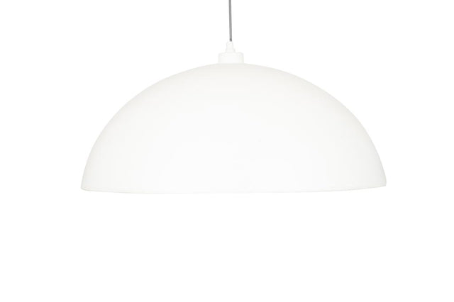 Anders Matt Cream and Silver Leaf Metal Dome Pendant