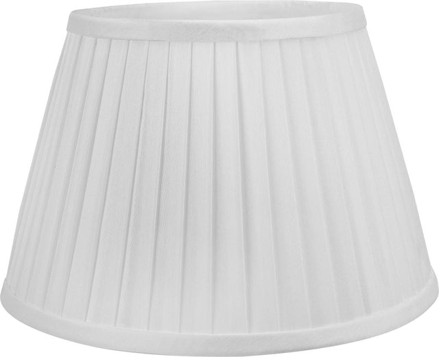 Lyndon 25cm Ivory Poly Cotton Knife Pleat Shade