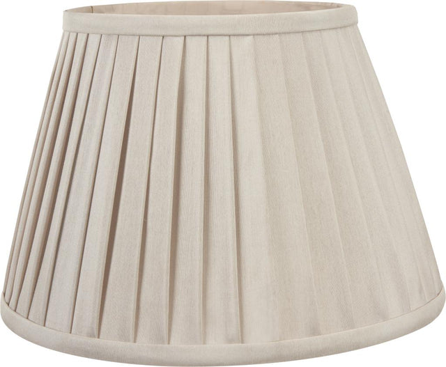 Lyndon 40cm Taupe Poly Cotton Knife Pleat Shade