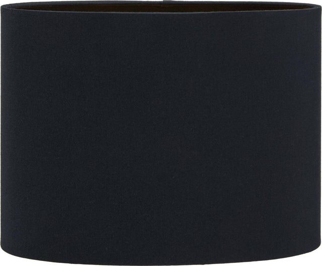 Mia 25cm Black Oval Poly Cotton Shade