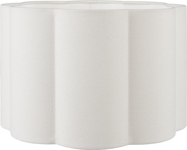 Bloom 45cm White Handloom Scalloped Cylinder Shade