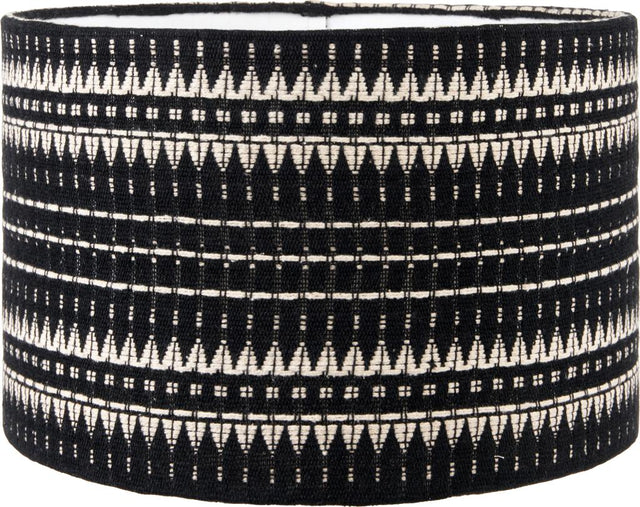 Ladakh 35cm Black and White Woven Cylinder Shade