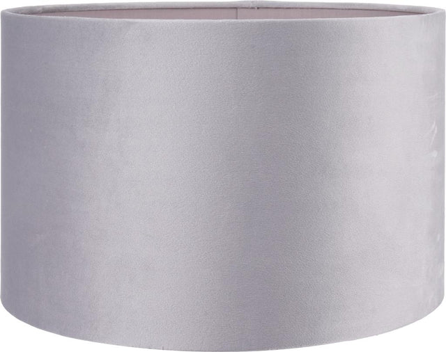 Rene 40cm Light Grey Velvet Cylinder Shade