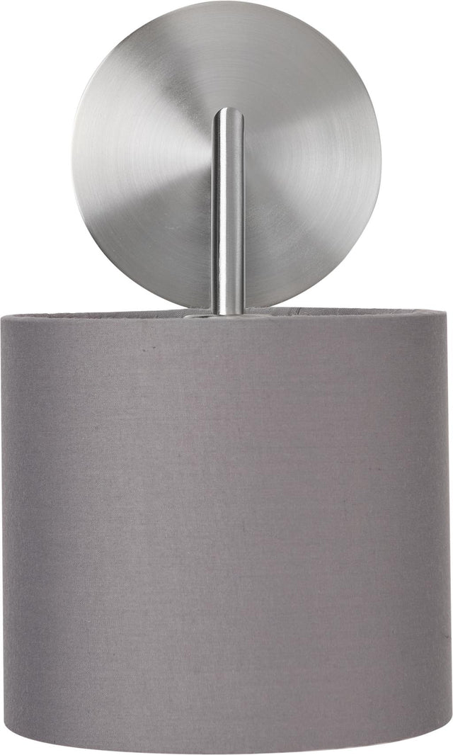 Elin Brushed Silver & Steel Grey Wall Light