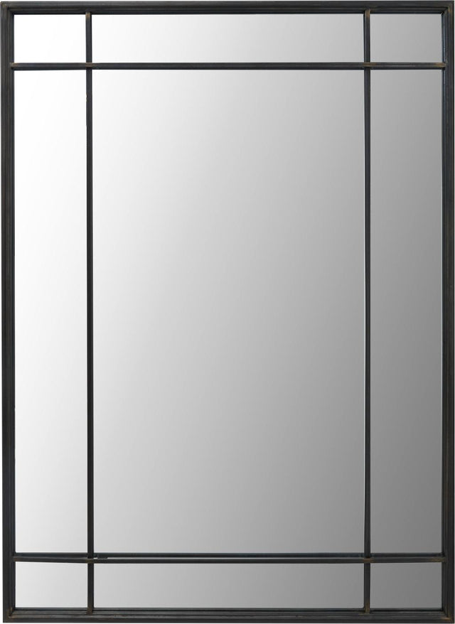 Antique Bronze Metal Rectangular Wall Mirror