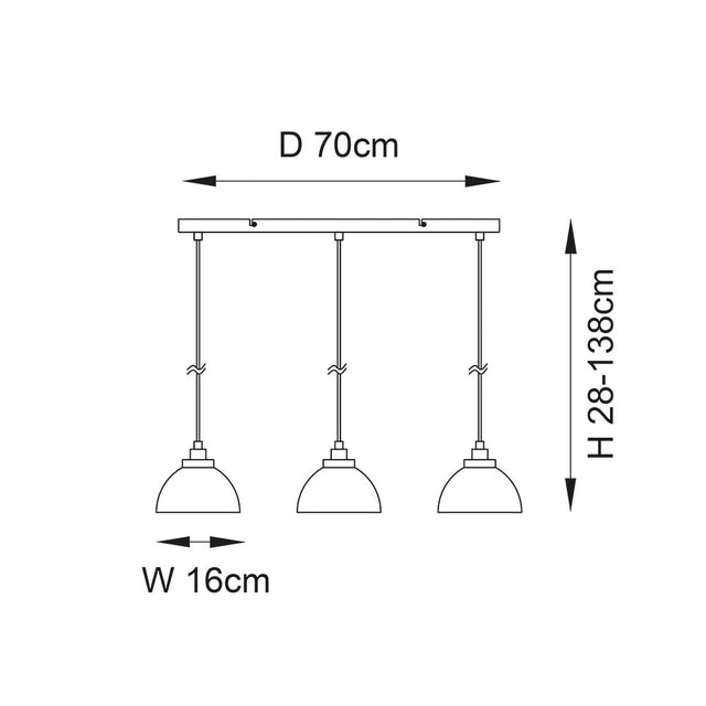 Caspa 3lt Linear Pendant