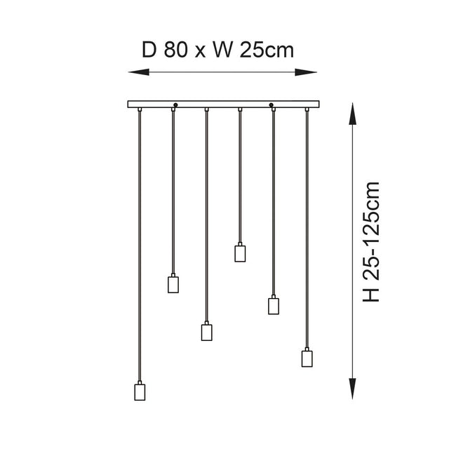 Stellan 6lt Linear Pendant