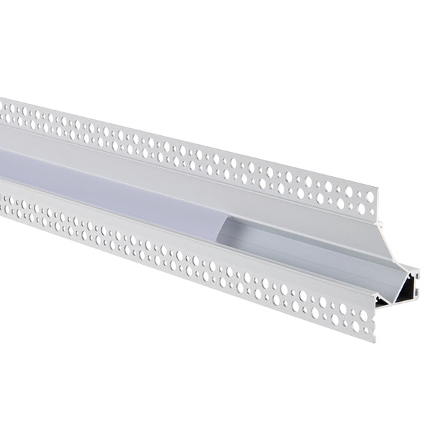 Rigel Plaster-in Wall Washer 2m Aluminium Profile/Extrusion White