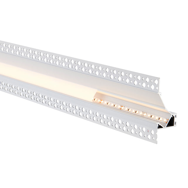 Rigel Plaster-in Wall Washer 2m Aluminium Profile/Extrusion White