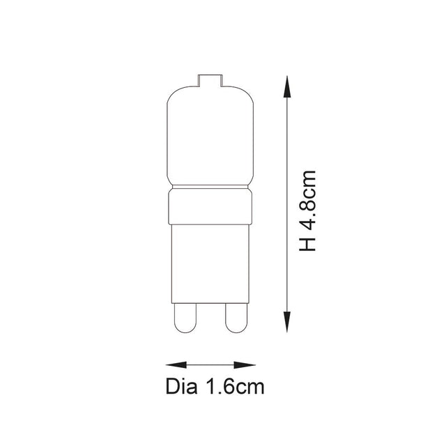 G9 LED Frosted Non-dimmable