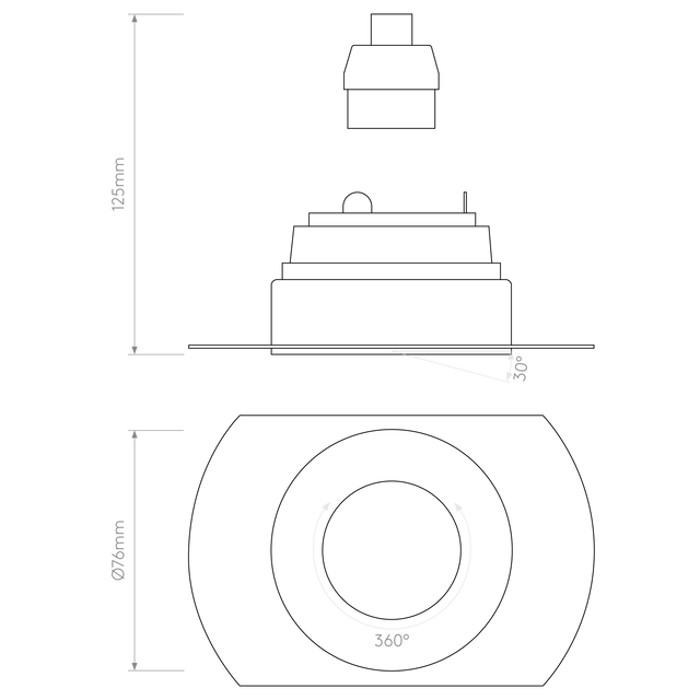 Trimless Round Adjustable