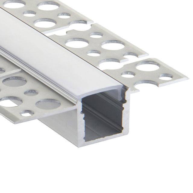 Rigel Plaster-in Curve 2m Aluminium Profile/Extrusion Silver