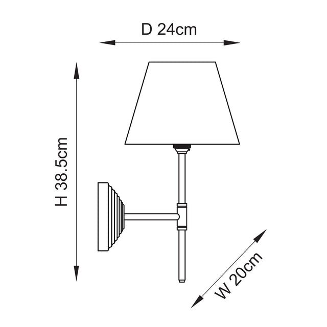 Obelisk T Bar & Leaf 20cm Wall