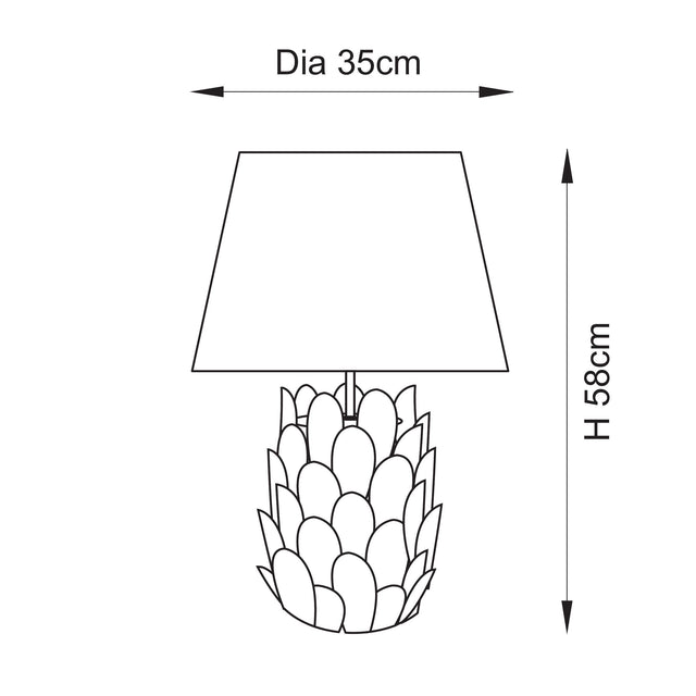 Layered Leaf & Ikat 35cm Table