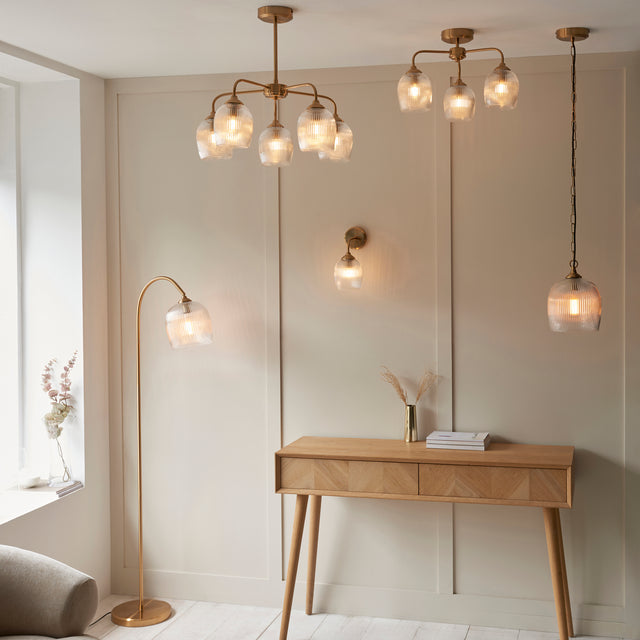 Ashcroft Ribbed Semi flush