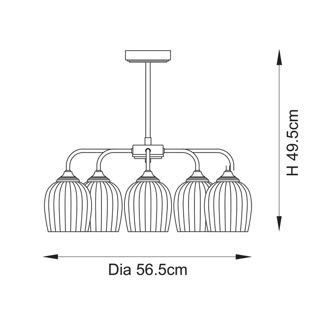 Ashcroft Ribbed Pendant