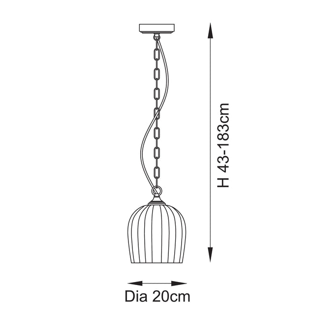 Ashcroft Ribbed Pendant