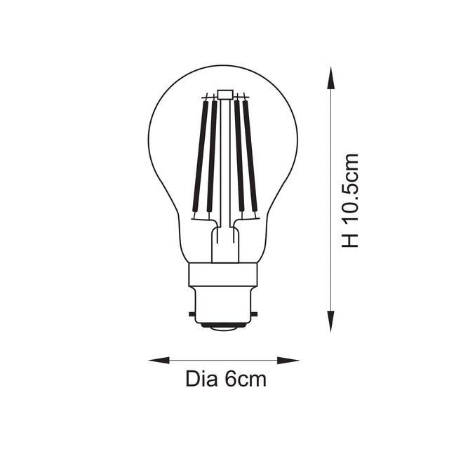 B22 LED Filament GLS