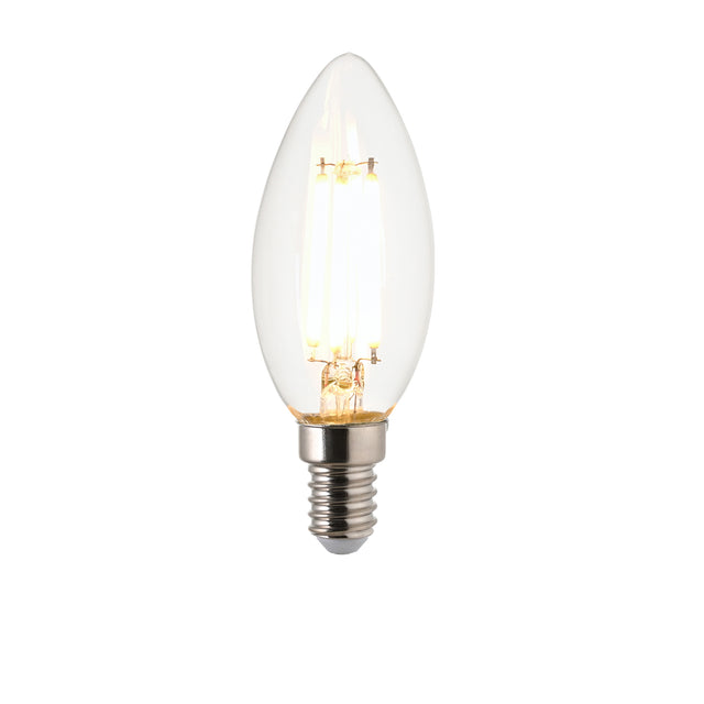 E14 LED WHITE FILAMENT CANDLE 4.5W | 470LM | 104LM/W | 2700K