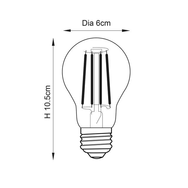 Ultra Efficient Class A E27 LED Filament GLS