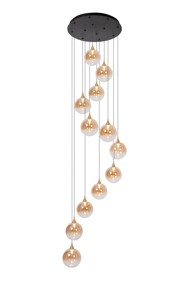 Lucide GISELA Pendant Light Ø 61 cm - 12x3,5W 2700K - Amber