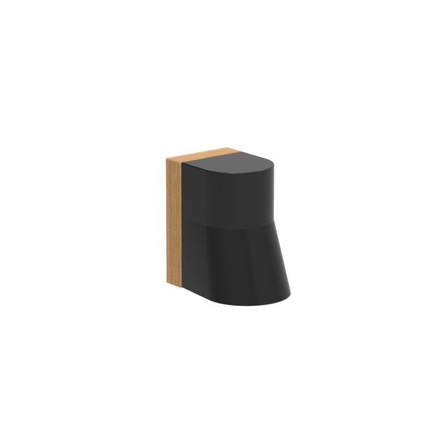 Beacon LED Wall Light - teak with black porcelain frame