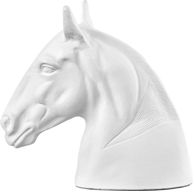 White Metal Horse Head Ornament