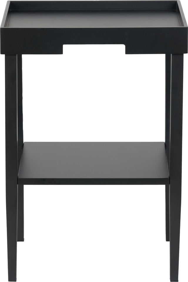 Marnie Black Wood Veneer Side Table