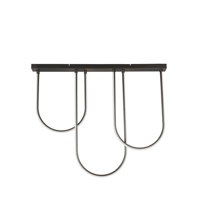 Chime LED Flush Matt Black Metal