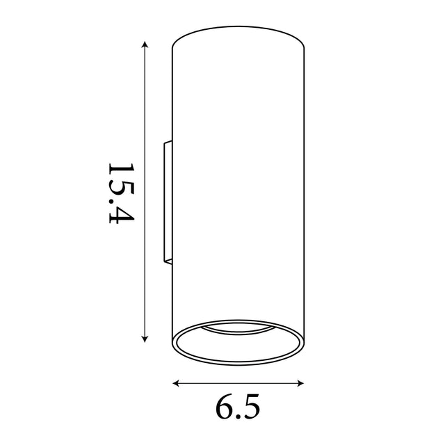 Cyls Cylinder Up&Down Round, GU10, White