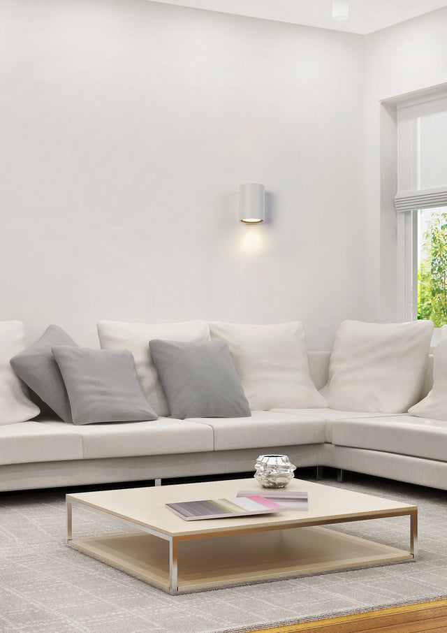 Cyls Cylinder Down Wall Light, GU10, White