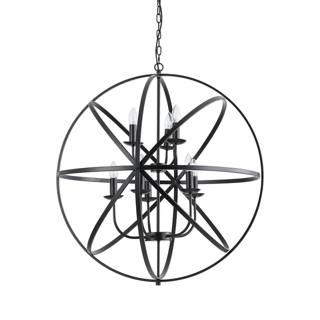 Orbit 8Lt Pendant, Matt Black Metal