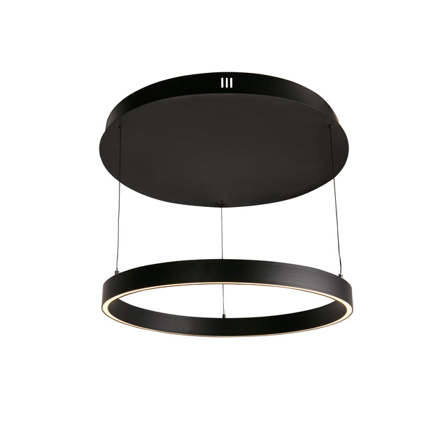 Layla Gesture Control Pendant - Black Metal & Opal Acrylic