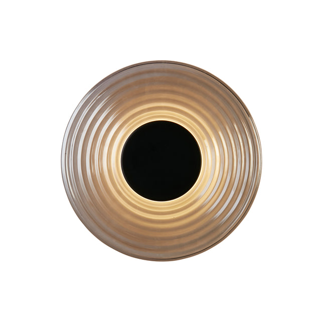 Cleo LED Wall Light, Matt Black Metal and Smoked Glass