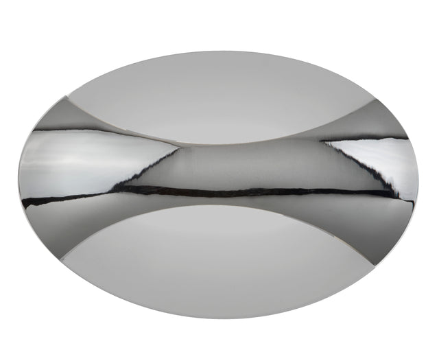Glow LED Wall Light Oval - Chrome/Sand White
