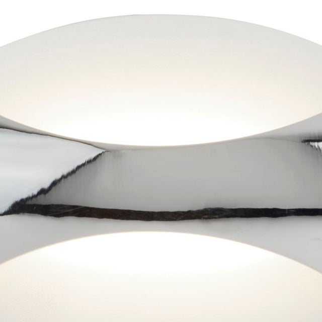 Glow LED Wall Light Oval - Chrome/Sand White