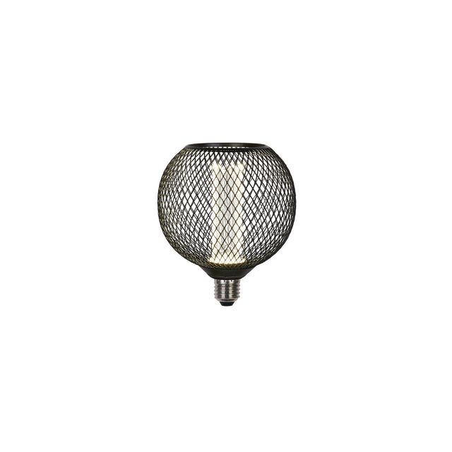 Wire Mesh Effect Globe Lamp - Black Metal (4.5W, 4000K)