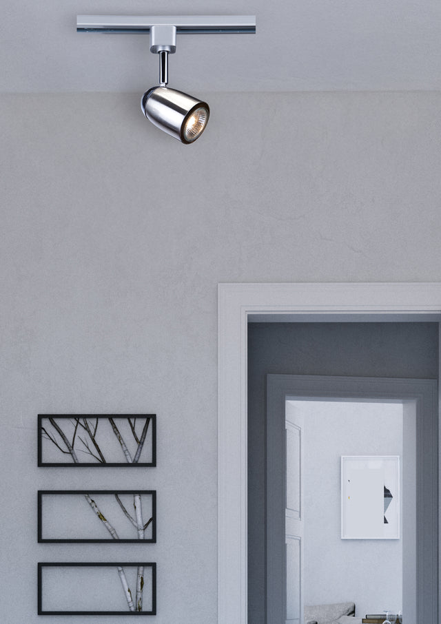 Track & Spot Domed Head Satin Silver
