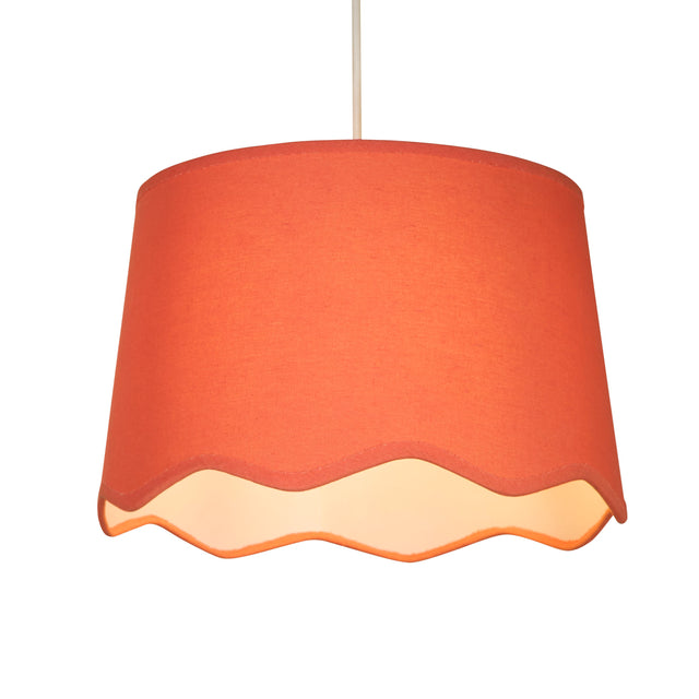 Evan Coral Scallop Linen Shade