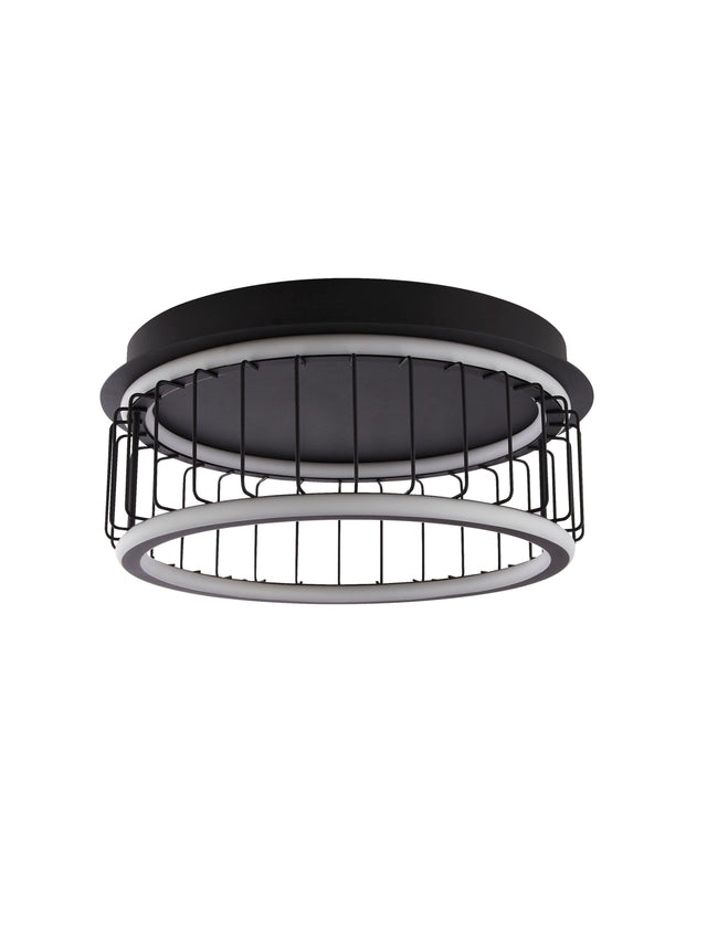 Circolo Cage Flush - Black Metal & White Silicon