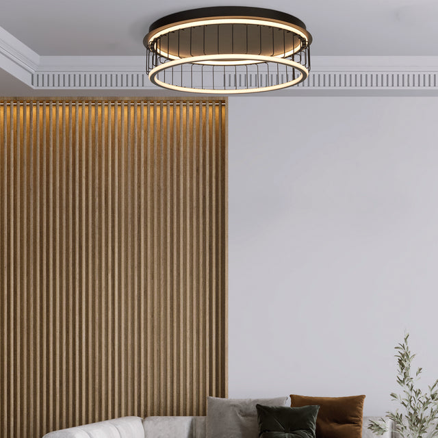 Circolo Cage Flush - Black Metal & White Silicon