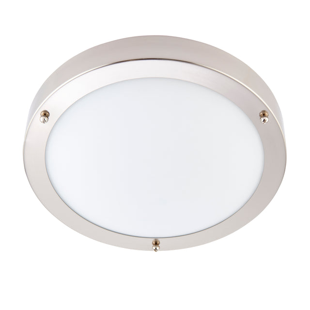 Portico LED CCT IP44 9W Satin Nickel
