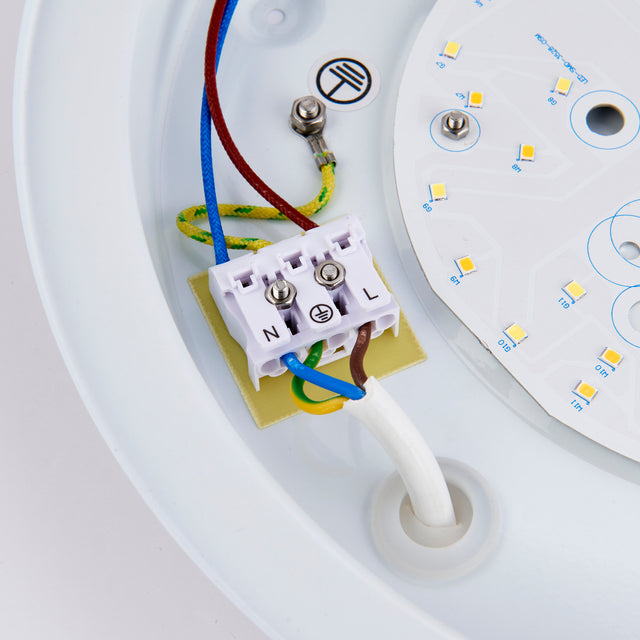Portico LED CCT IP44 9W Satin Nickel