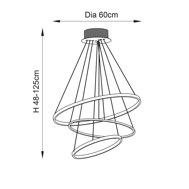 Kline 3 ring pendant