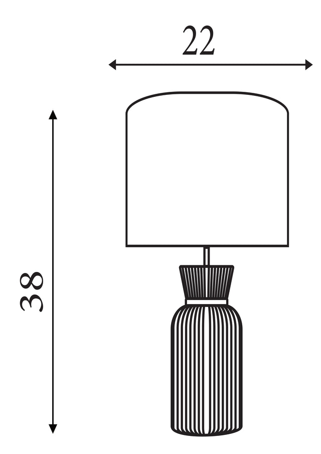 Table Lamp - Ceramic & Fabric