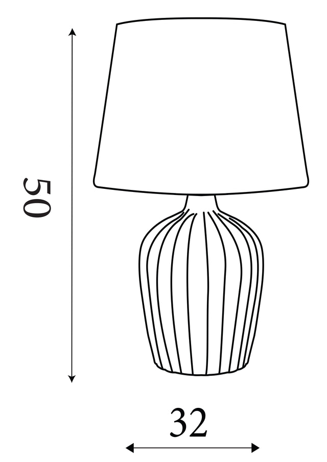 Padstow Table Lamp - Ceramic with Fabric Shade