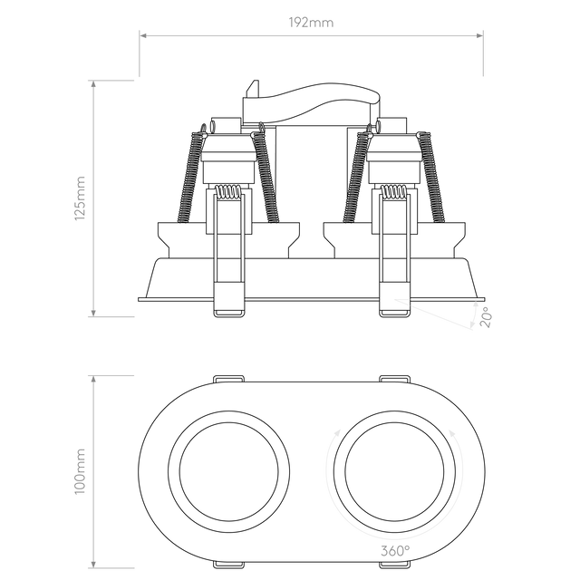Minima Round Twin Adjustable